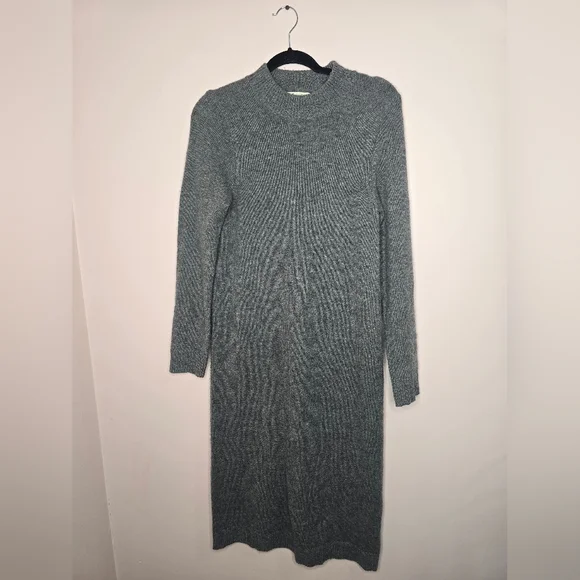Madewell Cashmere Midi Sweater-Dress Grey - Picture 2 of 5